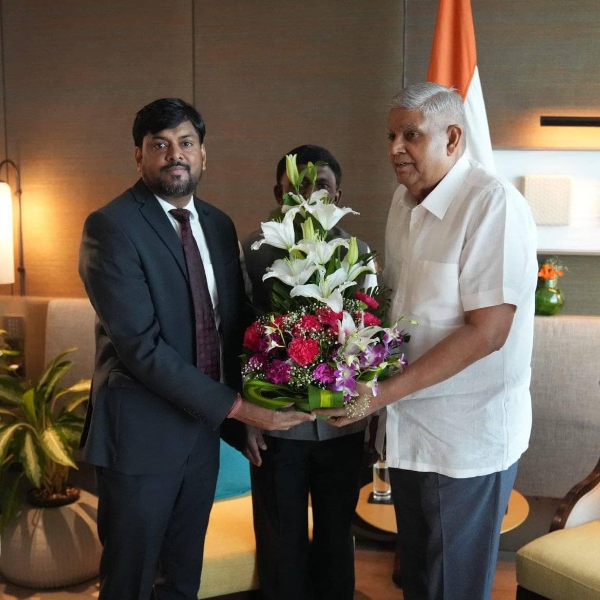 Director Sir with Hon. Vice President Shri Jagdeep Dhankar ji